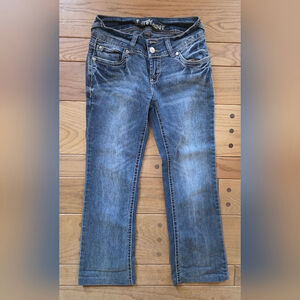 Wallflower Blue Denim Bootcut Jeans Hemmed